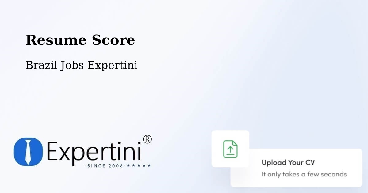 Resume Score & Job Description Match Tool – Capitólio - Brazil Jobs Expertini